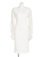 Lace SLVタイトOP/WHT