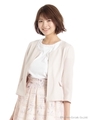 アサコノーカラー釦付JK/ベージュ