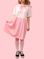 WC/セーラー半袖ワンピース