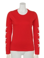 星プリントＴシャツ/レッド