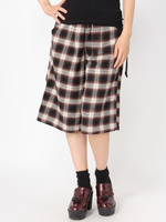 ベルト付きハーフワイドパンツ