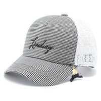 ギンガムチェックレースメッシュキャップ