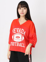 WEGO/メッシュVネックTシャツ