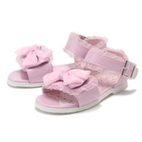 フリル＆リボンフラットサンダル