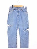 リメイククラッシュデニムパンツ リメイク      