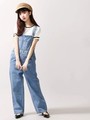 WEGO/レースアップオーバーオール