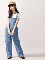 WEGO/レースアップオーバーオール