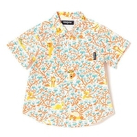 動物×ボタニカル柄シャツ