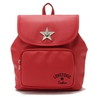 星金具つきフェイクレザーリュック