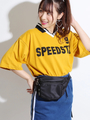 WEGO/ラインリブサッカーTシャツ