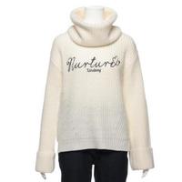 【50%OFF】2WAYオフタートルネック畦ニット