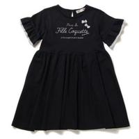 【50%OFF】【キッズサイズ向け】切り替え袖フリルフレアワンピース