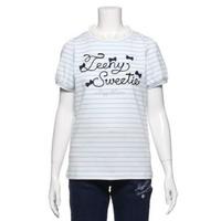 【50%OFF】コード刺しゅう入り衿レースフリルつきTシャツ