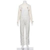 【50%OFF】ハートワッペンつきストライプサロペット