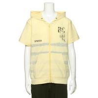 【50%OFF】フードつき裏刷りボーダージップパーカー