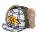 【50%OFF】フェイクファー耳当てつきチェックキャップ