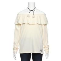 【50%OFF】フリルつきオフショルダーTシャツ×ポンポンつきチョーカーセット