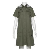 【50%OFF】ミリタリーシャツ風ワンピース