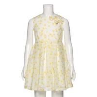 【50%OFF】リボンつきギンガム花柄ノースリーブワンピース
