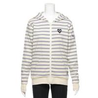 【50%OFF】ロゴワッペンつきボーダーパーカー