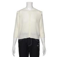 【50%OFF】肩リボンリブニットカーディガン