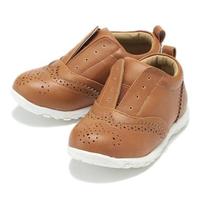 【50%OFF】【ベビーサイズ向け】フェイクレザーウィングチップスリッポン