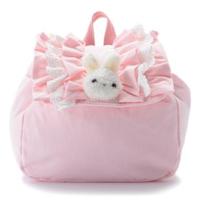 うさぎマスコットつきフリルリュック