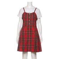 【30%OFF】タータンチェックジャンパースカート
