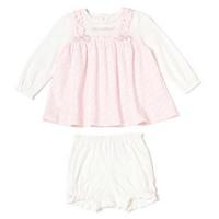 ブルマつき重ね着風マルチドットキャミTシャツ