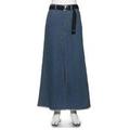 ベルトつきスリットデニムロングスカート