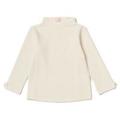裾リボンストレッチリブハイネックTシャツ
