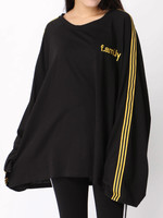 WC/ラインテープロングTシャツ