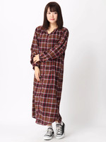 WEGO/チェックシャツワンピース
