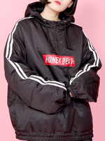 WC/ライン中綿プルパーカー