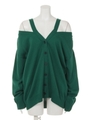 18SS スポンジ2Wayニットカーデ/GREEN