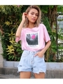ANAPLIPフォトTシャツ/ライトピンク(009)