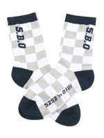 CHECKER BORD SOCKS/navy