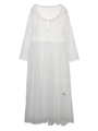 DOT TULLE DRESS/ホワイト