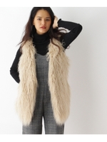 ECOファーノースリーブジャケット/ライトベージュ(051)