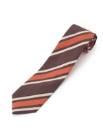 FRANCO BASSI(フランコ バッシ) レジメンタルシルクネクタイ/キャメル(641)