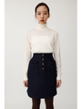 FRONT BUTTON TWEED ミニスカート/NVY