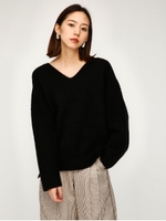 HALF MILANORIB V／N セーター/BLK