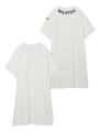 NECK STENCIL WIDE RIB DRESS/ホワイト