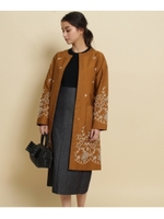 Nesessaire カットレースコート/ブラウン(042)