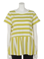 Orangehakka ボーダーチュニック（レディースサイズ）/ライトグリーン