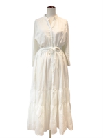 Original cotton long dress/WHITE