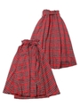 PLAID HIGH WAIST SKIRT/レッド