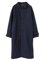 R&S フラットカラーコート/ネイビー