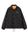 ROSE EMBROIDERY COACH JACKET/ブラック