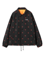 ROSE EMBROIDERY COACH JACKET/ブラック